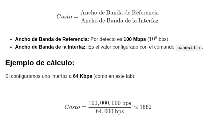 Coste OSPF